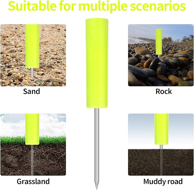 Fishing Rod Holder for Ground: 6pcs Extendable Telescopic Fishing Pole Holders for Bank Ground Sand with 12 Alarm Bells