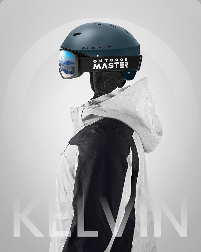 OutdoorMaster Kelvin Ski Helmet - Snowboard Helmet for Men, Women & Youth