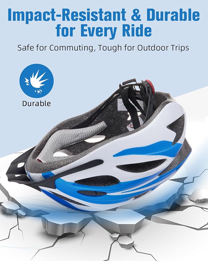 Zacro Adult Bike Helmet, Lightweight Bicycle Helmet with Removable Pads and Visor, CPSC Certified Safety Helmet for Men Women, Mountain Road Cycling Helmet for Adult