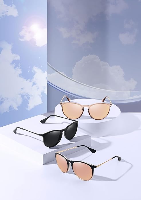 WOWSUN Retro Polarized Sunglasses Womens 2026 Trendy Round Classic Glasses