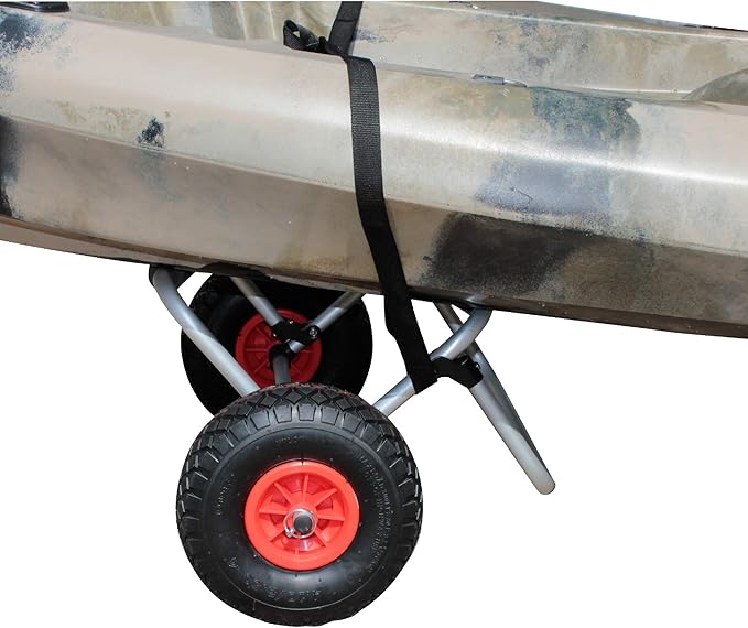 BKC UH-KC271 Two-Wheeled Cart for Kayaks, Stand Up Paddle Boards, Canoes - Easy Overland Transport at The Lake, Beach, or Reservoir