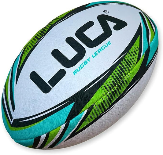 LUCA League Rugby Ball Size 4 & 5 | Hand Stitched, 3-Ply Durable Construction | Super Grip Texture | Training & Match Play Rugby Ball