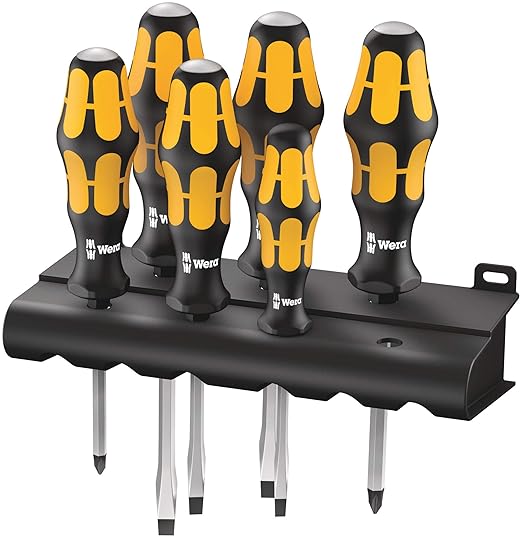 Wera 932/6 Kraftform Plus Screwdriver Set and Rack, 6-Pieces