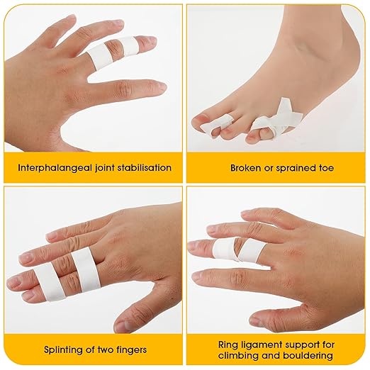 COMNICO Finger Tape, White Extra Strong 0.6-Inch x 32-feet Athletic Tape for Fingers Feet Sweat Volleyball Finger Tape for Outdoor Sports Climbing Football (5)
