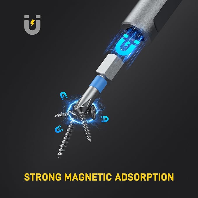 All in One 42 in 1 Magnetic Screwdriver Set Compact Precision Repair Kit for Games Console, Tablet, Ring Doorbell, Glasses, DIY Electronics Yellow