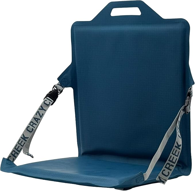 Crazy Creek Canoe Chair IV for Kayaking, Fishing, Camping & More, Detachable for Off The Boat Use, 250 LBS Weight Capacity, Adjustable Straps, Water-Resistant, Forest Green (Aleutian Blue)