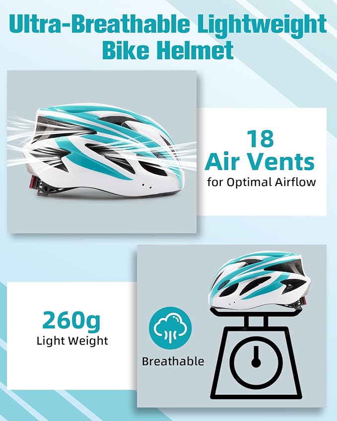 Zacro Adult Bike Helmet, Lightweight Bicycle Helmet with Removable Pads and Visor, CPSC Certified Safety Helmet for Men Women, Mountain Road Cycling Helmet for Adult