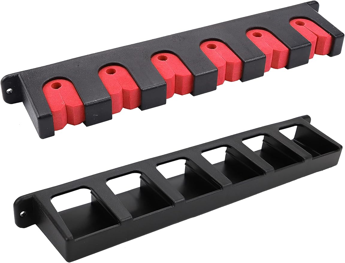 Horizontal Fishing Rod Rack Holders Wall-mounted Fish Pole Holder for Garage & Boat 6-Rod Storage Racks -1 Pair Rod Holder Rod Holder (1 Pair Vertical Red)