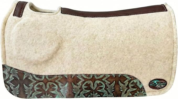 Southwestern Equine OrthoRide Made in USA Premium All Wool Build up, Saddle Pad Western, Classic Contour Saddle Pad, Ortho Pad Horse Saddle Pad, Saddle Blanket, 30x30 & 31x32