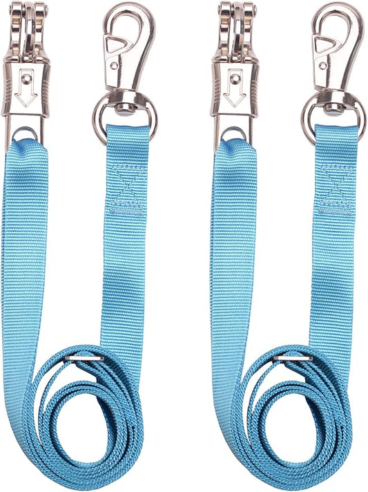 Adjustable Nylon Cross Ties （2 Pack）-Cross Tie with Panic Snap and Bull Snap - Adjusts from 44.5" to 78.3"