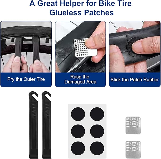 2L Bike Frame Storage Bag with Water Resistant Reflective ,Bike Tire Repair Tool Kit,Mini Bike Pump,16 in 1 Multitool & Bicycle Tyre Lever Patch Repair Tool Accessories Set for Mountain Road Bike, MTB