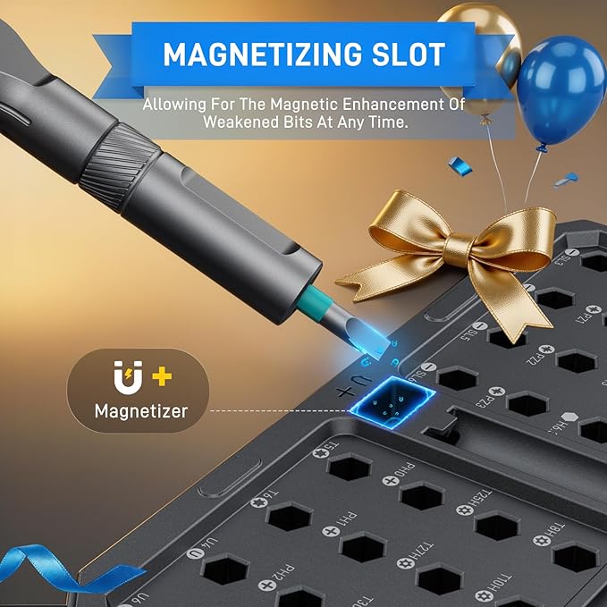 42-in-1 Magnetic Screwdriver Set, Screwdriver Set with Storage Case, Father’s Day Gifts for men, Cool Gadgets for Men, Ratcheting for Furniture, Computer, Bicycle, and DIY
