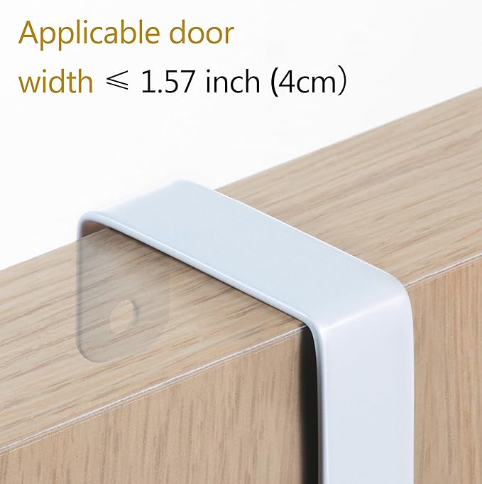 Over Door Towel Hooks: Space-Saving Overdoor Hanger Hook for Towels, Clothes, Coats – Vertical Storage Door Hook Organizer, Heavy-Duty Towel Hook for Bathroom & Closet, White, 3 PCS,for 1.7'' Doors