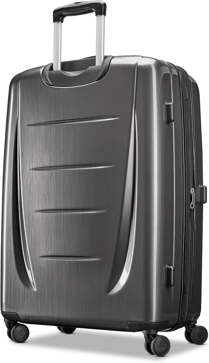Samsonite Winfield 2 ハードサイド 拡張可能 スピナーホイール付きスーツケース、チャコール、預け入れ用大型28インチ