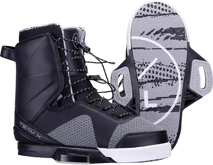 Hyperlite Team X Mens Wakeboard Bindings Black/Grey (9-10)
