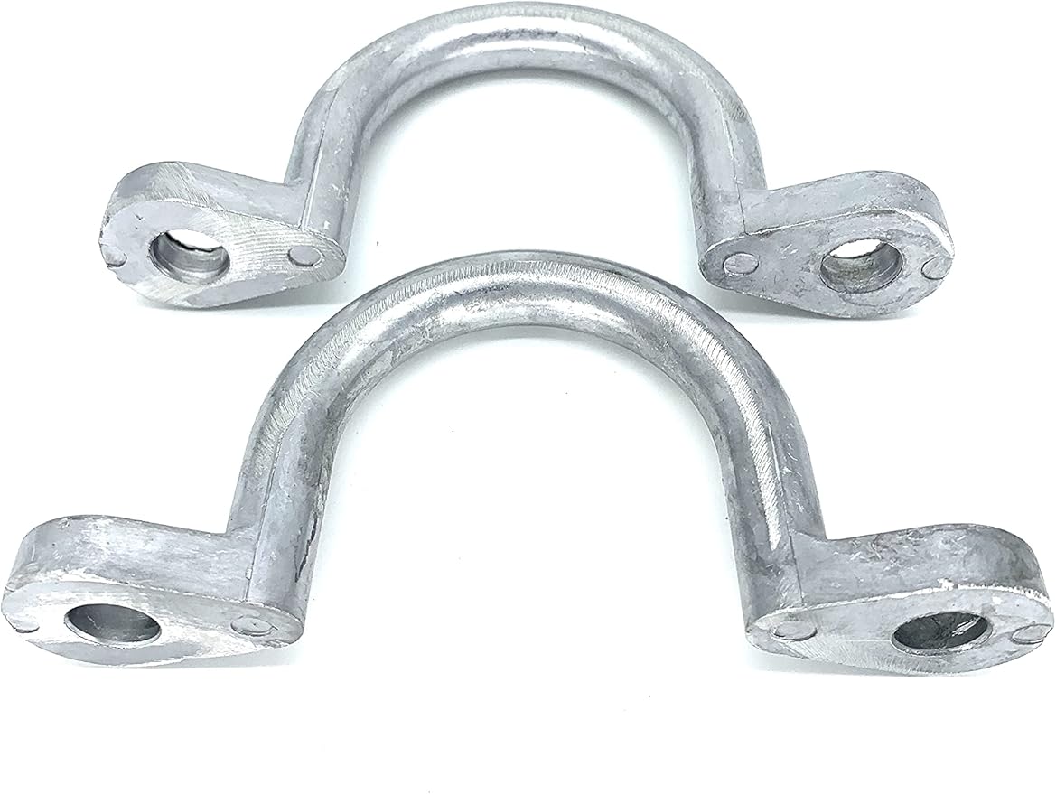 Replace Trailer Tie Loop 2" I.D. Aluminum Bolt-On Lashing Rope Tie Down Ring Horse (2 Pack)