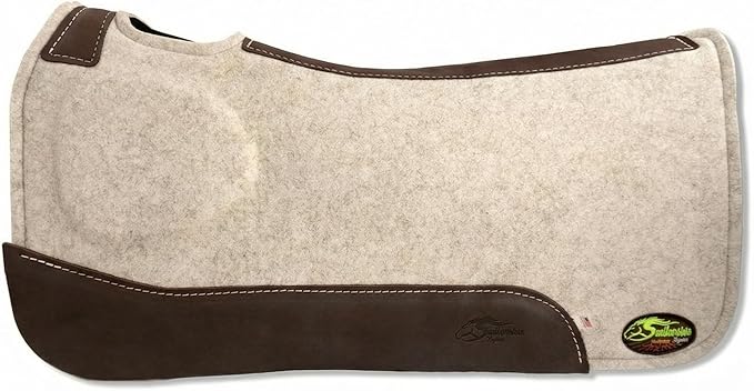 Southwestern Equine OrthoRide Made in USA Premium All Wool Build up, Saddle Pad Western, Classic Contour Saddle Pad, Ortho Pad Horse Saddle Pad, Saddle Blanket, 30x30 & 31x32