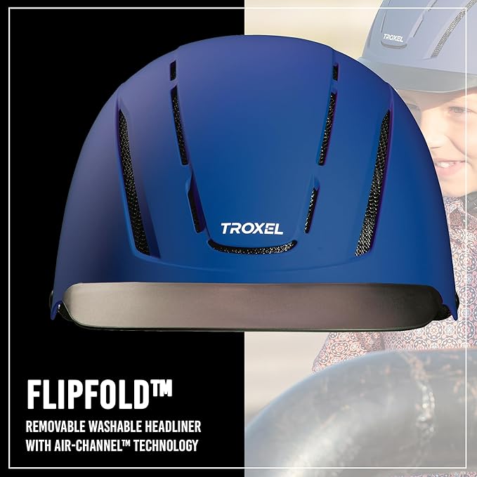 Troxel Spirit Duratec Full Coverage Horse Riding Helmet, Low-Profile Adjustable Design, Safety Horseback Riding Gear