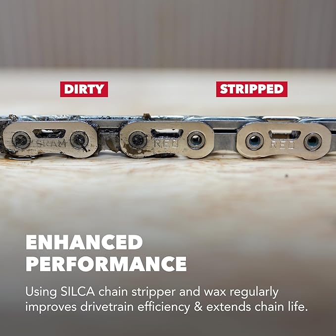 SILCA Professional Grade Bike Chain Cleaner and liquid Wax - 2 Pack Starter Bundle PRO Chain Stripper & Super Seret Chain Wax, Concentrate, 4oz Bottles with Applicator Tip