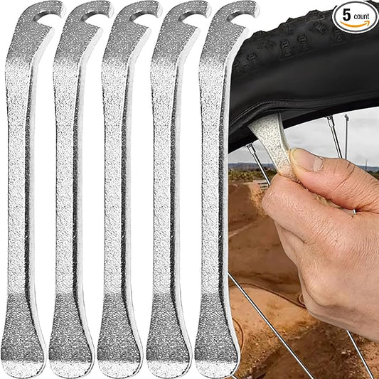 lofrcin Bike Tire Levers, Stainless Steel Tire Spoons to Repair Bike Tube, Iron Bicycle Tire Removal Changing Tool for Road or Mountain Bike Tires