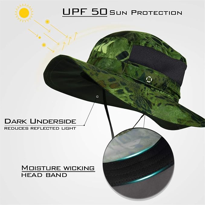 KastKing Sol Armis UPF 50 ブーニーハット - 日よけ帽、フィッシングハット、ビーチ＆ハイキングハット、パドリング