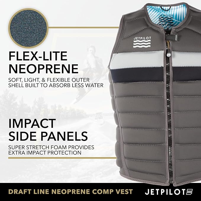 Jetpilot ライフジャケット Draftline ネオプレン。リバーシブル多目的コンプ ライフベスト PFD
