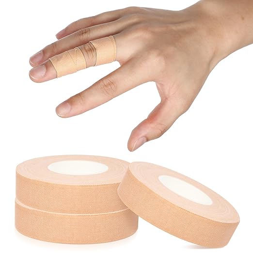 COMNICO Extra Strong White Athletic Tape - 32-feet for Fingers, Feet, Outdoor Sports, Climbing, Football