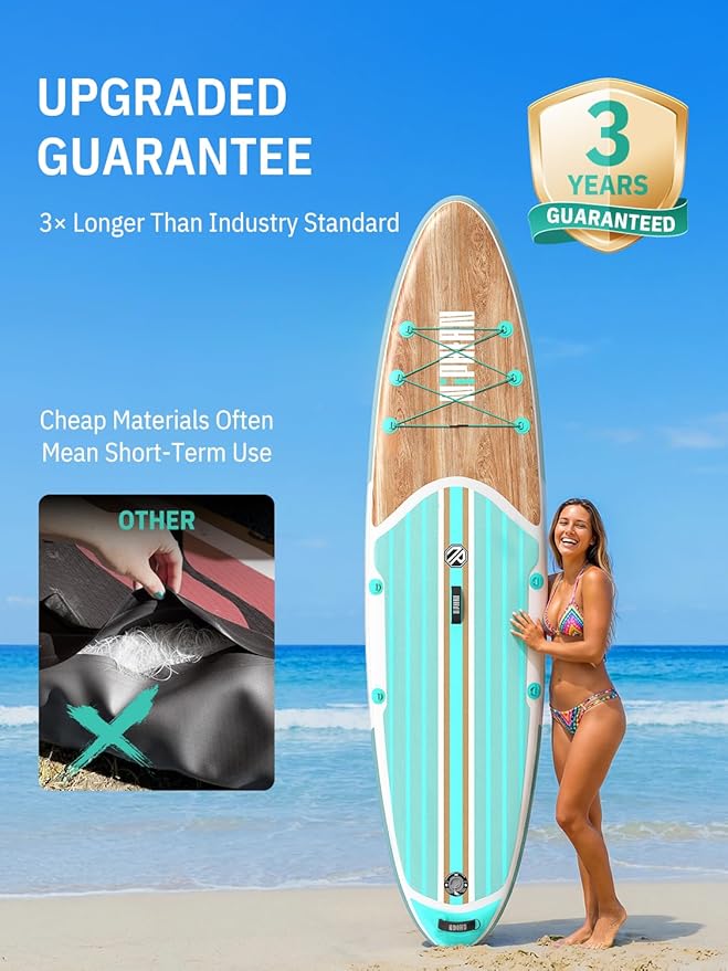 Niphean Inflatable Stand Up Paddle Board with SUP Accessories, Anti-Slip EVA Deck, 10’6’’ Inflatable Paddle Boards for Adults & Youth of All Skill Levels