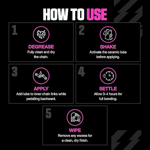 Muc-Off eBike Dry Chain Lube, 1.7 fl oz - Bike Lube, Bike Chain Oil, Chain Wax for Dry Weather Conditions - Bike Lubricant for Electric Bikes