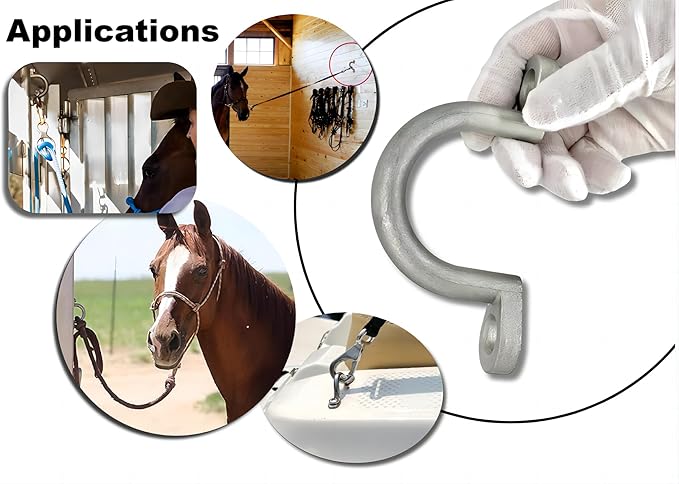 (4 Pack) Replace Trailer Tie Loop 2" I.D. Aluminum Bolt-On Lashing Rope Tie Down Ring Horse