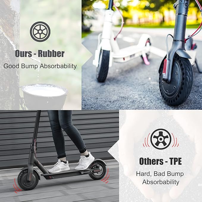 Cooryda Solid Tire for Xiaomi m365 Electric Scooter Mijia Mi m365 pro/gotrax gxl V2/gotrax XR, 8.5 inches Electric Scooter Wheels 8 1/2'' Front or Rear Replacement Honeycomb Solid Tires(1pc)