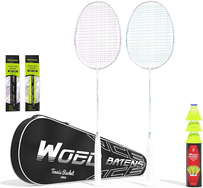 Professional Carbon Fiber Badminton Rackets Badminton Racquet for Backyards Gym
