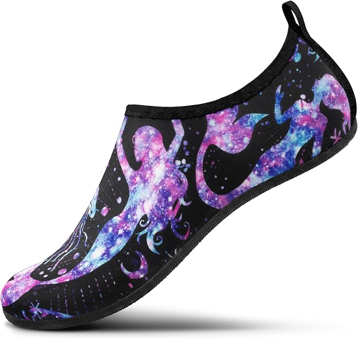 SEEKWAY Water Shoes Women Men Adult Quick-Dry Aqua Socks Barefoot Non Slip for Beach Swim River Pool Lake surf Black SK002(U)