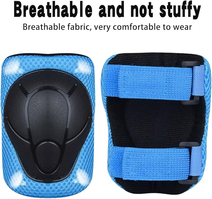 Knee Pads for Kids， Knee Pads and Elbow Pads Set Toddler 3-10 Years Protective Gear Set for Girls Boys with Wrist Guards for Skating Cycling Bike Rollerblading Scooter