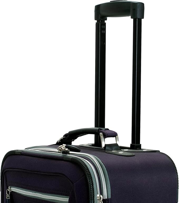 Rockland Pasadena ソフトサイド スピナー車輪付き荷物、パープル、機内持ち込み可能 20インチ (F2281-PURPLE)
