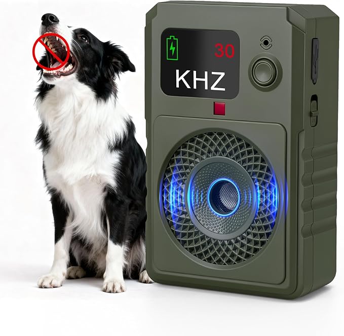 Dog Bark Deterrent Devices 2026 New Updated Anti Barking Device for Dogs Automatic Ultrasonic Bark Box with LED Screen, 50ft Range Wall-Mountable, Rechargeable Dog Silencer for Indoor Outdoor