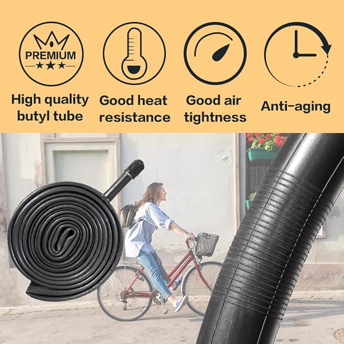 700x35C Bike Tire Foldable Replacement Tires with or Without Bike Tubes and Tire Levers for Road Bicycle