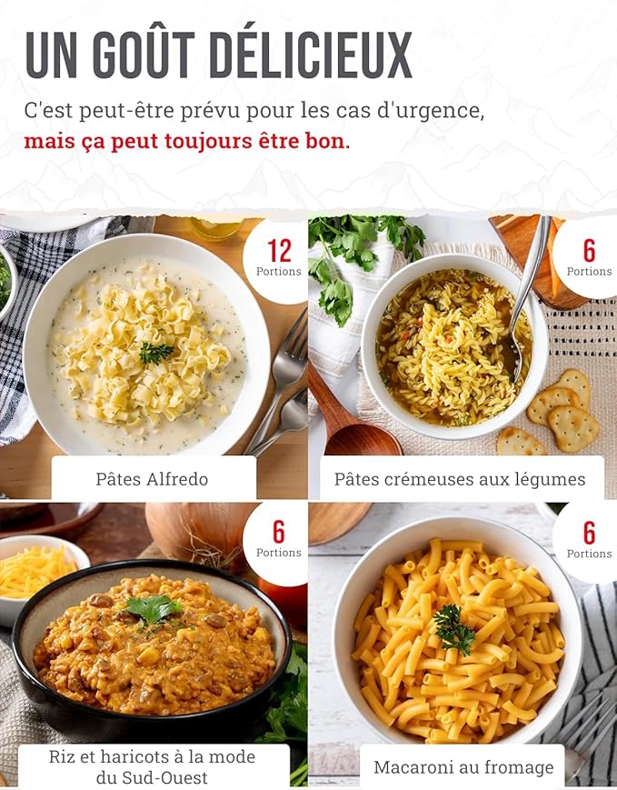 ReadyWise エントレバケツ - 60食分、サバイバルキット用非常食、タンパク質食、フリーズドライ食品、調理不要のキャンプ&ロードトリップ必需品、最大25年間保存可能
