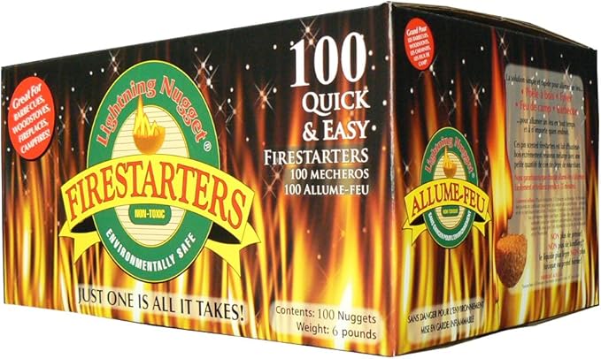 Lightning Nuggets N100SEB Super Economy Box Fire Starter,Tan Brown,100 Count (Pack of 2)