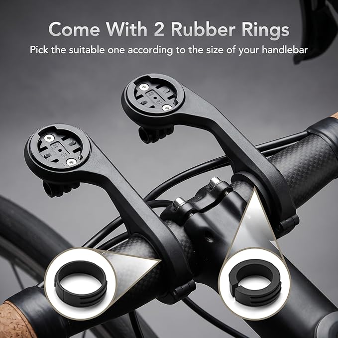 TOMSHOO Out-Front Mount for Edge Adjustable Bike Computer Mount Riding Camera Lights Handlebar Extender for Road Mountain Bikes