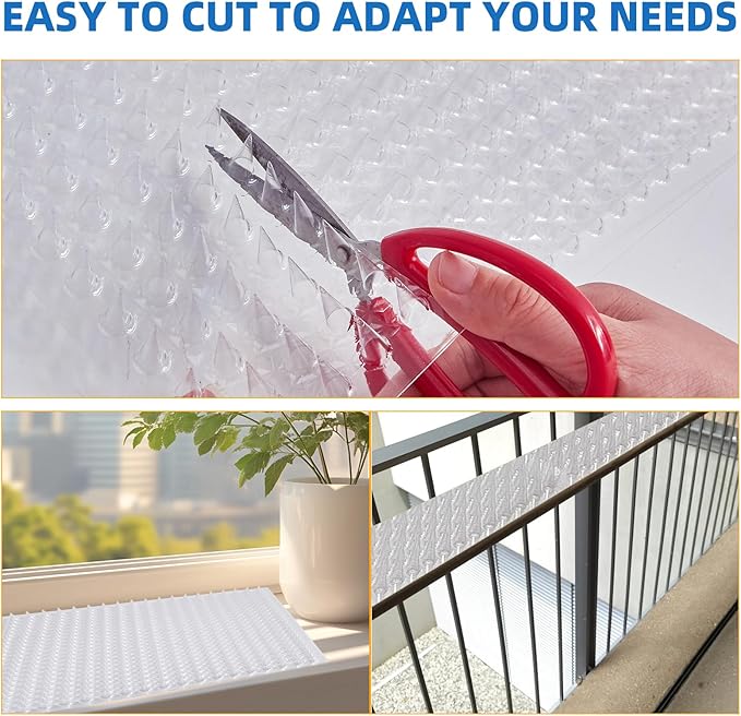Mardili 12 Pack Scat Mat for Cats with Spikes, Cat Repellent Mat Deterrent Indoor, Training Pads Keep Dogs and Cats Off Couch, Bed, 16 x 13 Inch Garden Scat Mats Outdoor