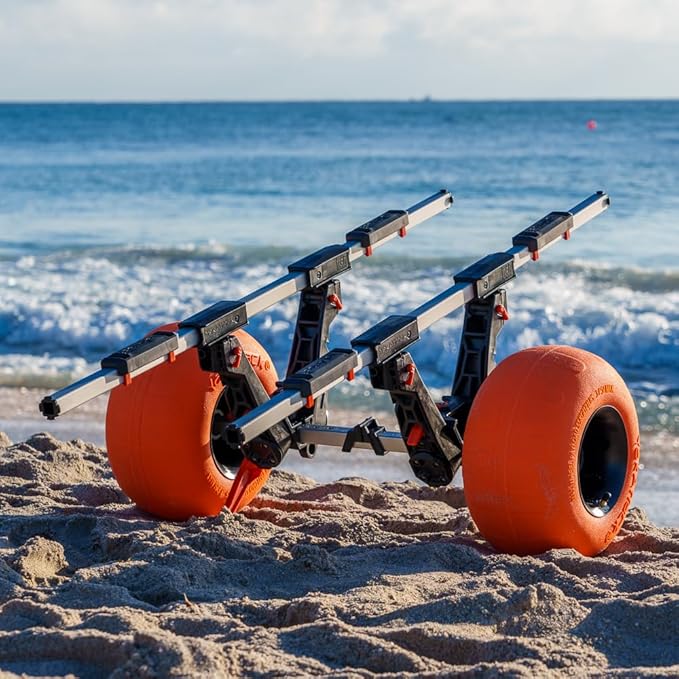 YakAttack Kayak Carts with Adjustable Frame & Wheel Options | All-Terrain, Sand & Solid Tire Variations | Durable Folding Transport System for Kayaks & Canoes | Made in USA
