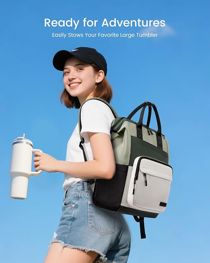 LOVEVOOK Laptop Backpack for Women, 17 Inch Travel Backpack for Work College Business, Water Resistant Teacher Nurse Bag with Large Capacity, School Bookbag Bags Cute Daypack for Woman Girls