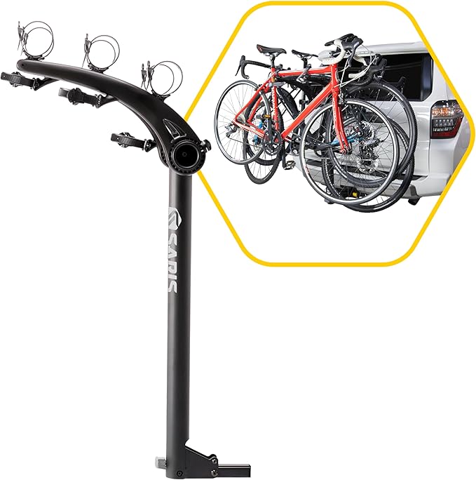 Saris Bones 3-Bike Hitch Rack Bicycle Carrier, with Easy Fold Design and Tilting Base