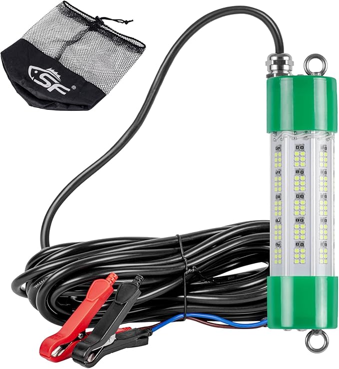 SF DC 12V LED水中集魚灯 45W 70W 100W 集魚灯 5600 7000 13000lm グリーン集魚灯 ドックおよびボート用 水中IP68防水 シガーライターまたはバッテリークリップ付き