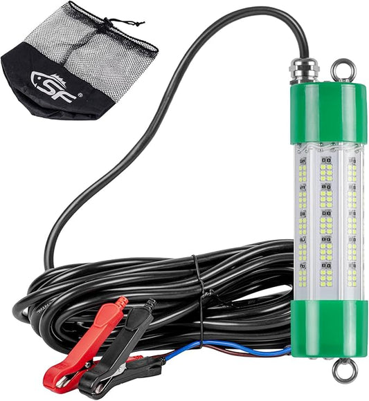 SF DC 12V LED水中集魚灯 45W 70W 100W 集魚灯 5600 7000 13000lm グリーン集魚灯 ドックおよびボート用 水中IP68防水 シガーライターまたはバッテリークリップ付き