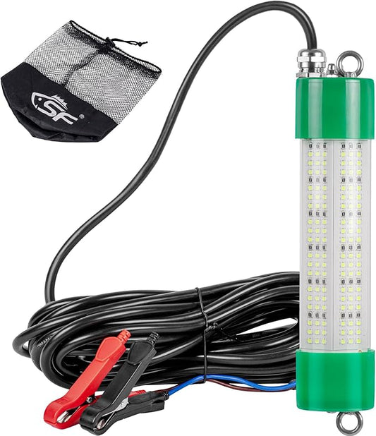 SF DC 12V LED水中集魚灯 45W 70W 100W 集魚灯 5600 7000 13000lm グリーン集魚灯 ドックおよびボート用 水中IP68防水 シガーライターまたはバッテリークリップ付き