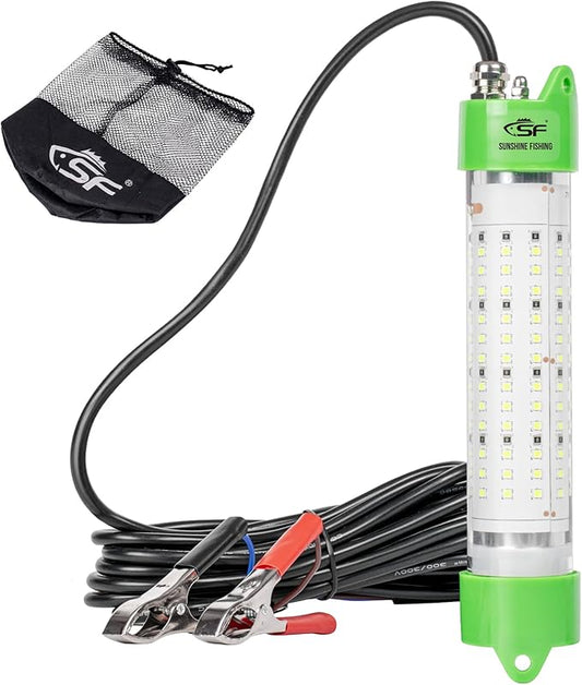 SF DC 12V LED水中集魚灯 45W 70W 100W 集魚灯 5600 7000 13000lm グリーン集魚灯 ドックおよびボート用 水中IP68防水 シガーライターまたはバッテリークリップ付き