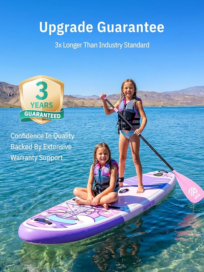 Niphean Inflatable Stand Up Paddle Board with SUP Accessories, Anti-Slip EVA Deck, 10’6’’ Inflatable Paddle Boards for Adults & Youth of All Skill Levels