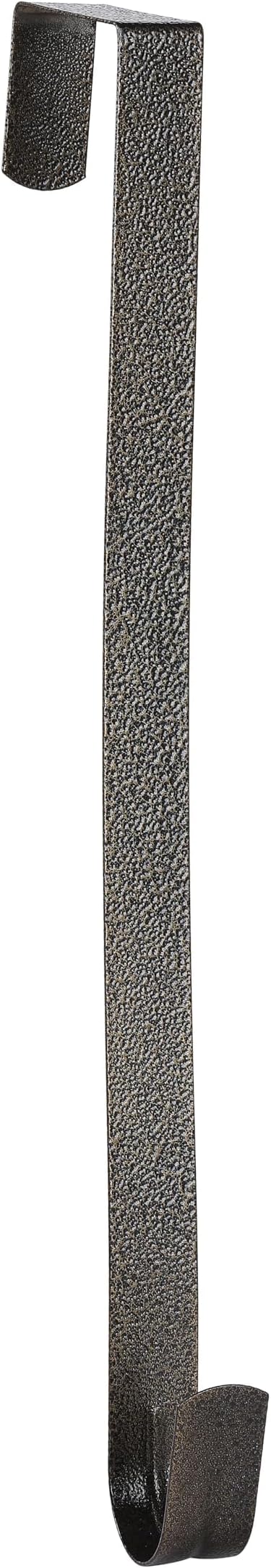 Sattiyrch 12" Wreath Hanger for Front Door,Steel Over The Door Hanger Hook,Wreath Door Hanger(Textured Bronze, 1)